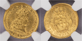 D.João V - 1/2 Escudo (800 Réis) 1722, NGC UNC Details Cleaned, A.G:109.01, 41,94gr