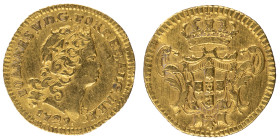 D.João V - 1/2 Escudo (800 Réis) 1729, MBC, A.G:110.08, Data Tipo, 1,80gr