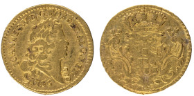 D.João V - 1/2 Escudo (800 Réis) 1746, MBC-, A.G:112.06, 1,70gr