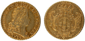 D.João V - Dobra (12800 Réis) 1728 Rio Janeiro, MBC, A.G:139.03, 28,54gr