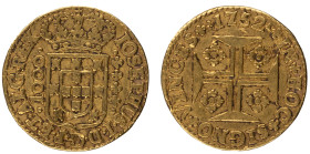 D.José I - Quartinho (1000 Réis) 1752, BC+, A.G:40.02, 2,3gr