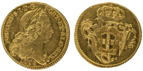 D.José I - 1/2 Peça (3200 Réis) 1768, MBC+, A.G:50.02, 7,14gr