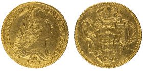 D.José I - Peça (6400 Réis) 1753 Bahia, MBC, A.G:54.03, 14,11gr