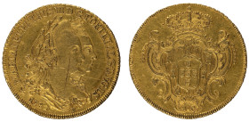 D.Maria I e D.Pedro III - Peça (6400 Réis) 1782 Rio Janeiro, MBC, A.G:30.12, 14,34gr