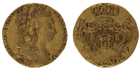 D.Maria I - 1/2 Escudo (800 Réis) 1789, BC+, A.G:22.01, Toucado, Cerceada, 1,50gr