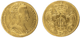 D.Maria I - Peça 1789 (6400 Réis) 1789 Rio Janeiro, MBC, A.G:33.01, 14,30gr