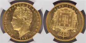 D.Luis I - 10000 Réis 1881, NGC MS63, A.G:17.06, 55,95gr