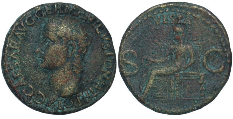 Caligula As - untouched
Obv. C CAESAR AVG GERMANICVS PON M TR P, bare head left....