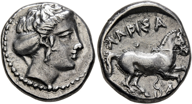 THESSALY. Larissa. Circa 420-400 BC. Drachm (Silver, 19 mm, 5.84 g, 1 h). Head o...