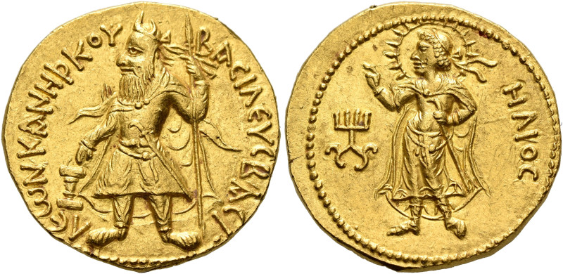 INDIA, Kushan Empire. Kanishka I, circa 127/8-152. Dinar (Gold, 21 mm, 8.00 g, 1...