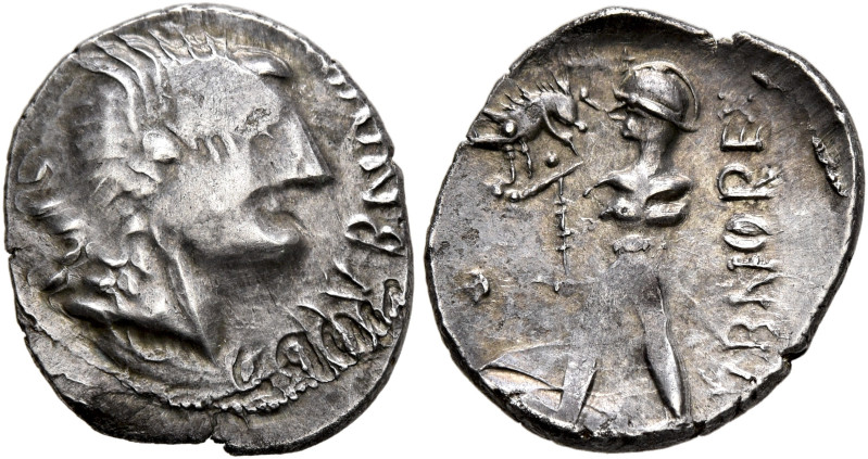 CENTRAL GAUL. Aedui. 50-30 BC. Quinarius (Silver, 16 mm, 1.90 g, 6 h), Dubnocove...