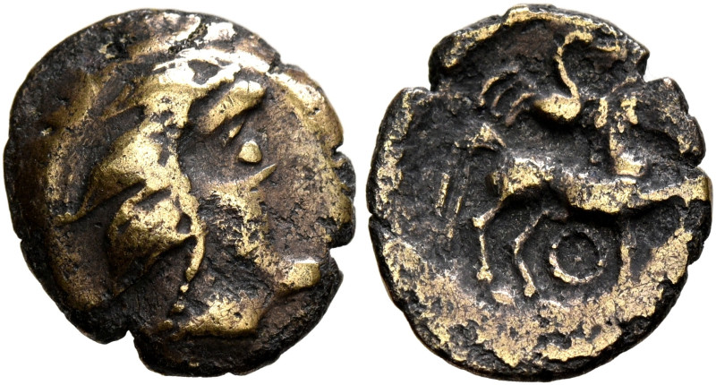 CENTRAL GAUL. Lemovices. Circa 100-50 BC. 1/4 Stater (Electrum, 13 mm, 1.42 g, 6...