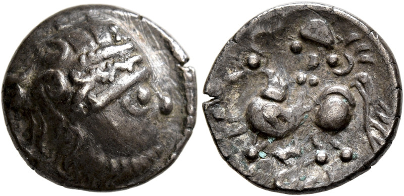 MIDDLE DANUBE. Uncertain tribe. 2nd-1st centuries BC. Drachm (Silver, 14 mm, 2.7...