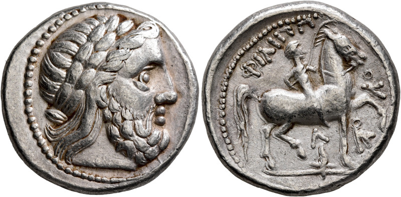 LOWER DANUBE. Uncertain tribe. Circa 300-250 BC. Tetradrachm (Silver, 26 mm, 14....