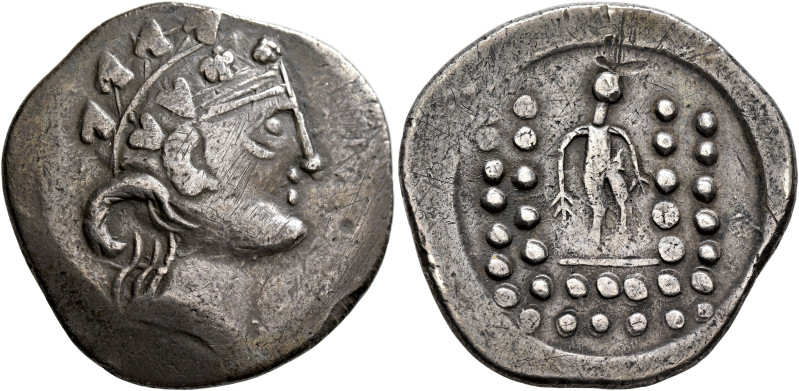 LOWER DANUBE. Imitations of Thasos. Late 2nd-1st century BC. Tetradrachm (Silver...