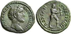 THRACE. Hadrianopolis. Antoninus Pius, 138-161. Assarion (Bronze, 19 mm, 3.84 g, 7 h). ΑY ΚΑΙ Τ ΑΙ ΑΔΡΙ ΑΝΤΩΝЄΙΝΟϹ Bare head of Antininus Pius to righ...