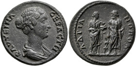 THRACE. Hadrianopolis. Faustina Junior, Augusta, 147-175. Diassarion (Bronze, 22 mm, 6.14 g, 1 h). ΦΑΥСΤEΙΝΑ СEΒΑСΤΗ Draped bust of Faustina Junior to...