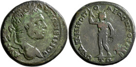 THRACE. Nicopolis ad Nestum. Caracalla, 198-217. Tetrassarion (Bronze, 30 mm, 17.45 g, 7 h). ΑΥΤ Κ [Μ ΑΥΡΗ] ΑΝΤΩΝEΙΝΟC Laureate head of Caracalla to r...