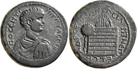 PONTUS. Amasia. Geta, as Caesar, 198-209. Tetrassarion (Orichalcum, 30 mm, 17.44 g, 7 h), CY 208 = 205/6. ΠΟ CЄΠΤΙΜΙ ΓЄΤΑC CЄΒ Bare-headed, draped and...