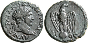 BITHYNIA. Koinon of Bithynia. Trajan, 98-117. Assarion (Bronze, 22 mm, 6.28 g, 6 h). ΑΥ ΝΕΡ ΤΡΑΙΑΝΟΣ ΚΑΙΣΑΡ Σ Laureate head of Trajan to right. Rev. Δ...