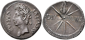 Augustus, 27 BC-AD 14. Denarius (Silver, 21 mm, 3.46 g, 5 h), uncertain mint in Spain (Colonia Patricia?), circa 19/8 BC. CAESAR AVGVSTVS Head of Augu...