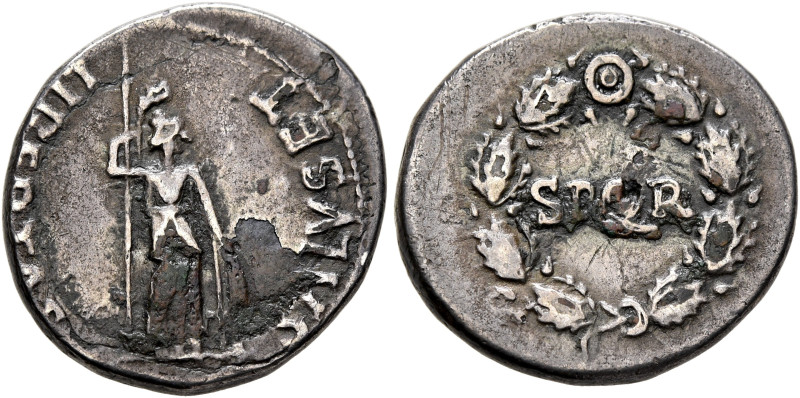 Rhine Legions. Anonymous, circa May/June-December 68. Denarius (Subaeratus, 17 m...