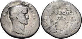 Galba, 68-69. Denarius (Silver, 18 mm, 2.87 g, 4 h), Rome, 2nd half of June 68-January 69. [IMP] SER GALBA A[VG] Bare head of Galba to right. Rev. S P...