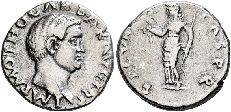 Otho, 69. Denarius (Silver, 18 mm, 3.29 g, 6 h), Rome. IMP M OTHO CAESAR AVG TR ...