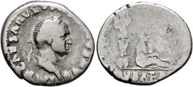 Vespasian, 69-79. Denarius (Silver, 18 mm, 3.17 g, 6 h), Rome, 69-70. IMP CAESAR VESPASIANVS AVG Laureate head of Vespasian to right. Rev. IVDAEA Juda...