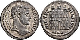 Diocletian, 284-305. Argenteus (Silver, 20 mm, 3.16 g, 12 h), Alexandria, 298. DIOCLETI-ANVS AVG Laureate head of Diocletian to right. Rev. VIRTVS MIL...