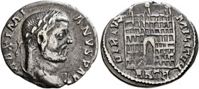 Maximianus, first reign, 286-305. Argenteus (Silver, 18 mm, 2.00 g, 6 h), a contemporary imitation of an issue from Antiochia, irregular mint, after 2...
