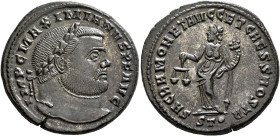 Maximianus, first reign, 286-305. Follis (Silvered bronze, 27 mm, 10.86 g, 12 h), Ticinum, circa 300-303. IMP C MAXIMIANVS P F AVG Laureate head of Ma...
