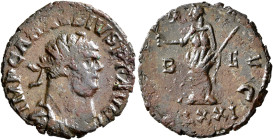 Carausius, Romano-British Emperor, 286-293. Antoninianus (Bronze, 22 mm, 3.71 g, 5 h), Londinium, circa 291-292. IMP CARAVSIVS P F AVG Radiate, draped...