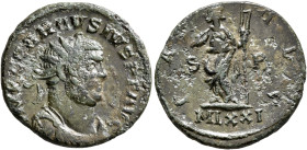 Carausius, Romano-British Emperor, 286-293. Antoninianus (Bronze, 23 mm, 4.19 g, 7 h), Londinium, 292. IMP C CARAVSIVS P F AVG Radiate, draped and cui...