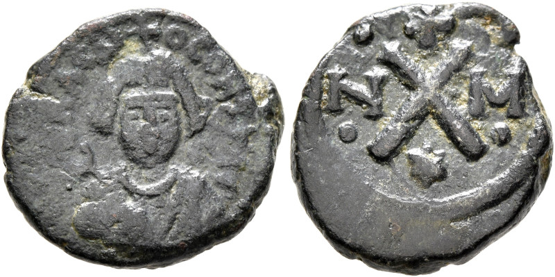 Revolt of the Heraclii, 608-610. Dekanummion (Bronze, 17 mm, 3.43 g, 9 h), Carth...