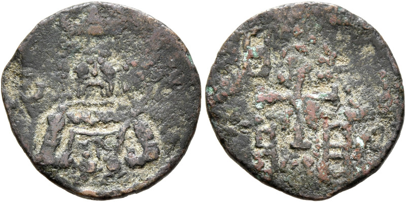 Lords of Rhodes, 1278-1307. Tetarteron (Bronze, 16 mm, 1.49 g, 9 h), struck unde...
