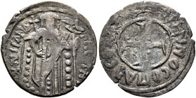 Andronicus II Palaeologus, 1282-1328. Tornese (Billon, 17 mm, 0.64 g, 12 h), Constantinopolis, 1282-1295. ANΔPONIK(somewhat blundered) [....] Andronic...