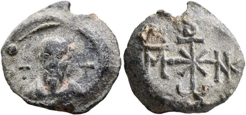 Kallimachos (?), apo hypaton, 6th-7th centuries. Seal (Lead, 19 mm, 6.40 g, 12 h...
