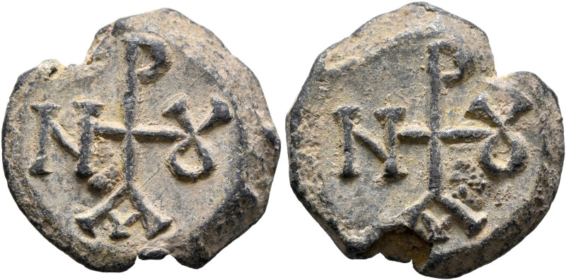 Ianouarios (Januarius), 6th-7th century. Seal (Lead, 20 mm, 7.76 g, 12 h). Cruci...
