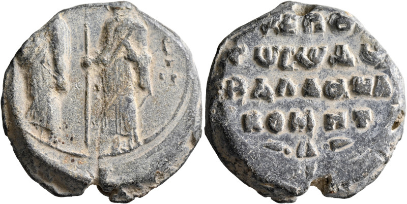 Baldouel (?), komes, 2nd half 11th century. Seal (Lead, 33 mm, 33.28 g, 12 h). ....