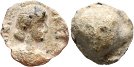 Uncertain, 4th century. Seal (Lead, 14 mm, 3.77 g). ...KIA Draped bust of a woman to right. Apparently unpublished. Very fine.


From a European co...