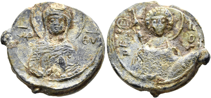 Anonymous, 11th century. Seal (Lead, 23 mm, 12.18 g, 12 h). MHP - ΘV ("The Mothe...