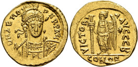 UNCERTAIN GERMANIC TRIBES, Pseudo-Imperial coinage. Late 5th century AD or slightly later. Solidus (Gold, 19 mm, 4.39 g, 6 h), imitating Zeno (476-491...