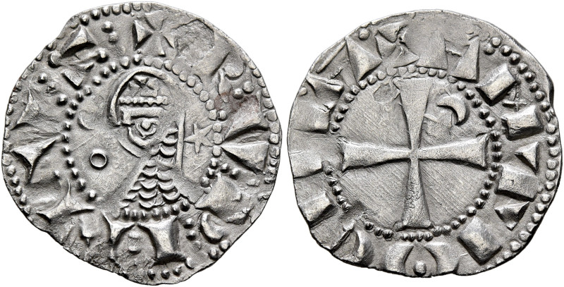 CRUSADERS. Antioch. Raymond-Roupen, 1216-1219. Denier (Silver, 19 mm, 0.88 g, 2 ...