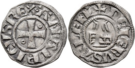 CRUSADERS. Latin Kingdom of Jerusalem. Amaury, 1163-1174. Denier (Silver, 19 mm, 0.95 g, 6 h). ◦AMALRICVS REX Cross with pellets in two angles. Rev. ✠...
