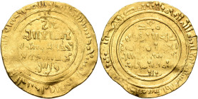 CRUSADERS. County of Tripoli. Bohémond IV of Antioch to Bohémond VII, 1187-1287. Bezant (Gold, 23 mm, 4.16 g, 12 h), imitation of a gold dinar of the ...