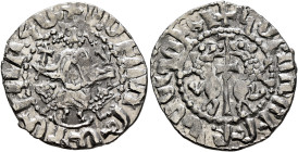 ARMENIA, Cilician Armenia. Royal. Smpad, 1296-1298. Tram (Silver, 21 mm, 2.83 g, 2 h), coronation issue. 'Smpad King of the Armenians' (in Armenian) S...