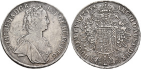 AUSTRIA. Holy Roman Empire. Maria Theresia, Empress, 1740-1780. Taler 1753 (Silver, 41 mm, 28.00 g, 12 h), Hall. M•THERESIA•D:G•R• - IMP•GE•HU•BO•REG:...