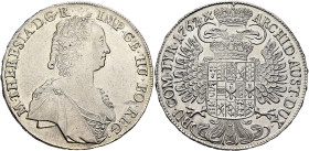 AUSTRIA. Holy Roman Empire. Maria Theresia, Empress, 1740-1780. Taler 1762 (Silver, 40 mm, 28.00 g, 12 h), Hall. M•THERESIA•D:G•R• - IMP•GE•HU•BO•REG•...