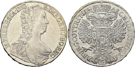 AUSTRIA. Holy Roman Empire. Maria Theresia, Empress, 1740-1780. Taler 1765 G (Silver, 41 mm, 27.94 g, 12 h), Günzburg. M•THERESIA•D:G• - R•IMP•GE•HU•B...